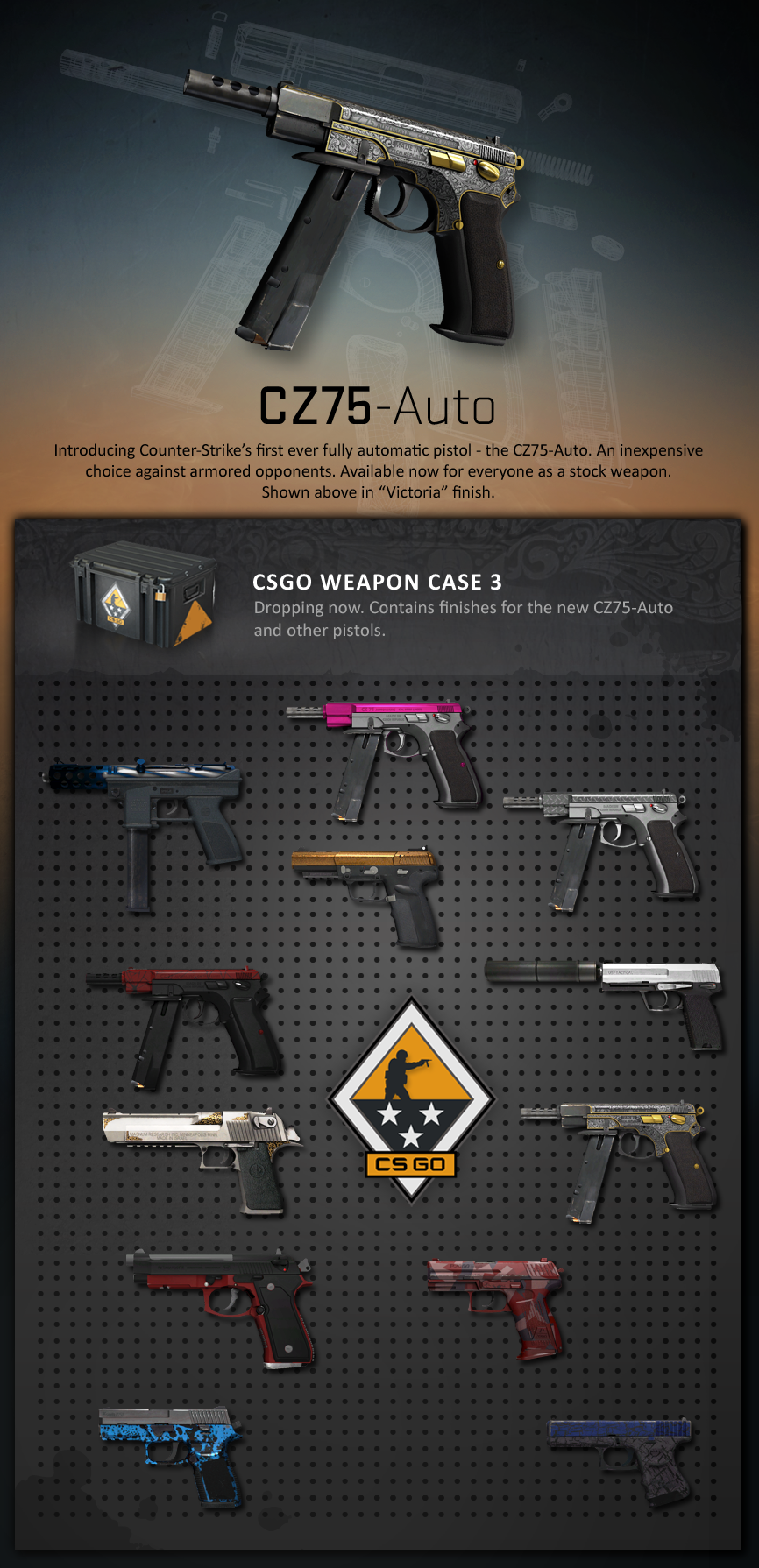 download the new version CZ75-Auto Silver cs go skin