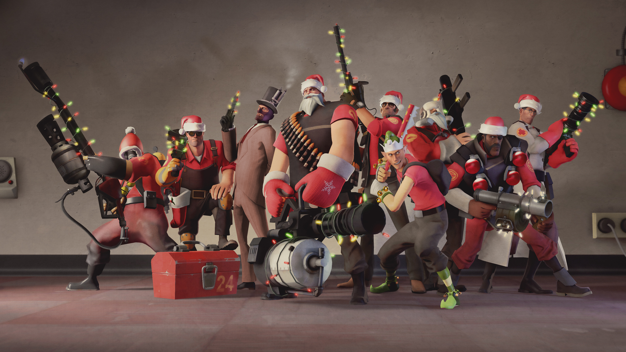 meet_the_christmas.jpg 2,560×1,440 pixels Team fortress, Team